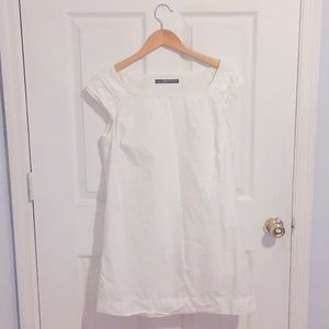 🐑 Zara Basic White Pillowcase Shift Dress